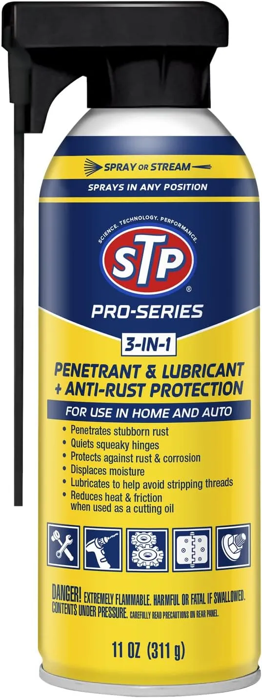 STP Pro-Series 3-in-1 Penetrant & Lubricant + Anti-Rust Protection Spray, 11 OZ