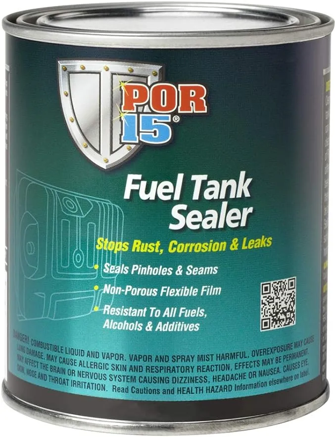 POR-15® 49201 Motorcycle/Aut<wbr/>o Fuel Tank Sealer, Gal. Can Semi-Transpare<wbr/>nt Silver