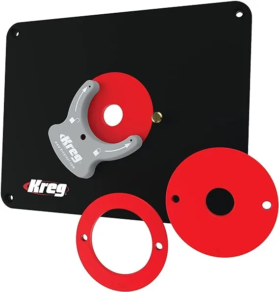 KREG Precision Router Table Insert Plate w/ Level-Loc Rings PRS4036