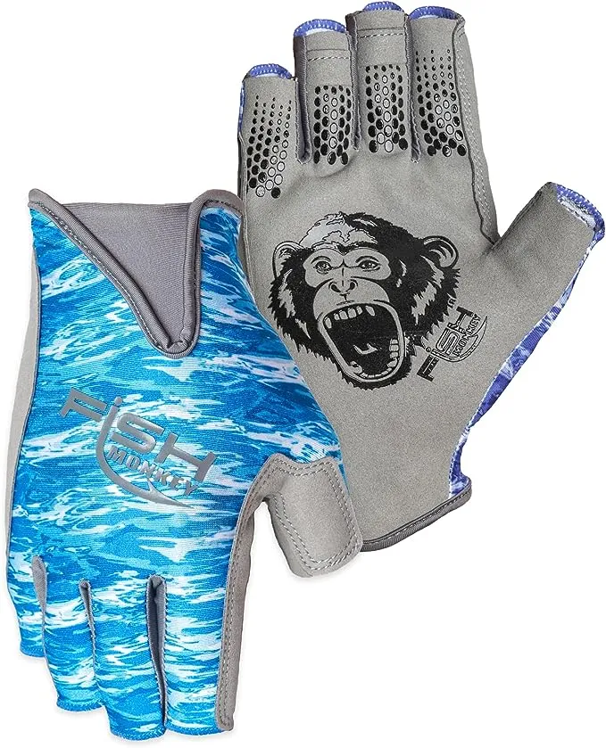 Fish Monkey Pro 365 Guide Glove, Blue Water Camo / Medium