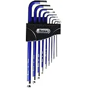 Titan 12714 9 Piece Extra Long Arm Ball End Hex Key Set Metric