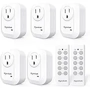 Syantek Remote Control Outlet Wireless Light Switch for Household Appliances, Expandable Remote Light Switch Kit, Up to 100 ft R