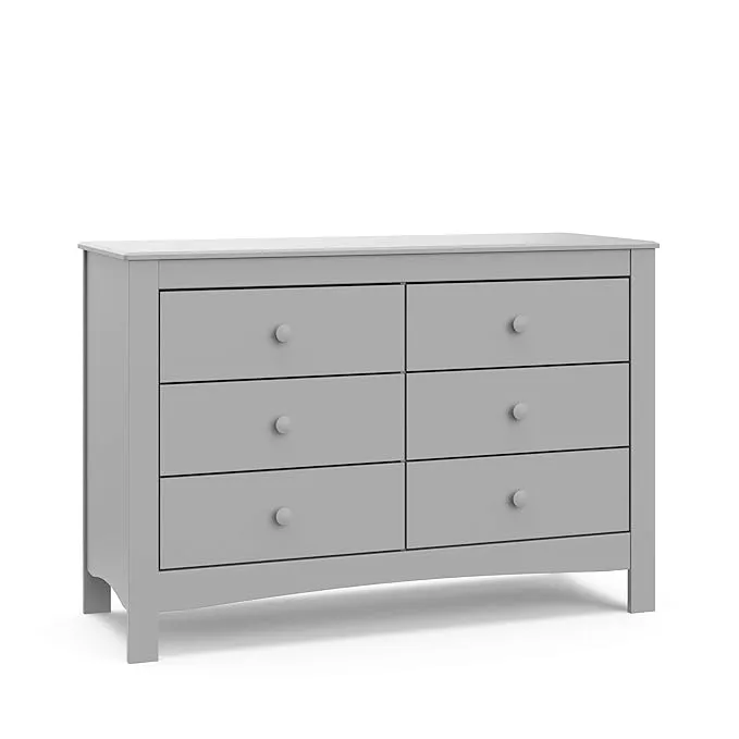 Graco Noah 6 Drawer Double Dresser (Pebble Gray)