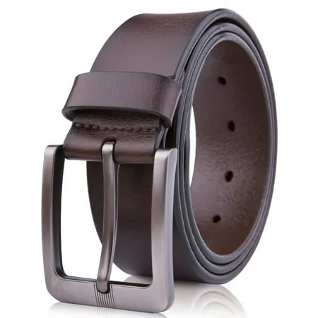 Genuine Leather Dress Belts For Men - Mens Belt For Suits, Jeans, Uniform With S