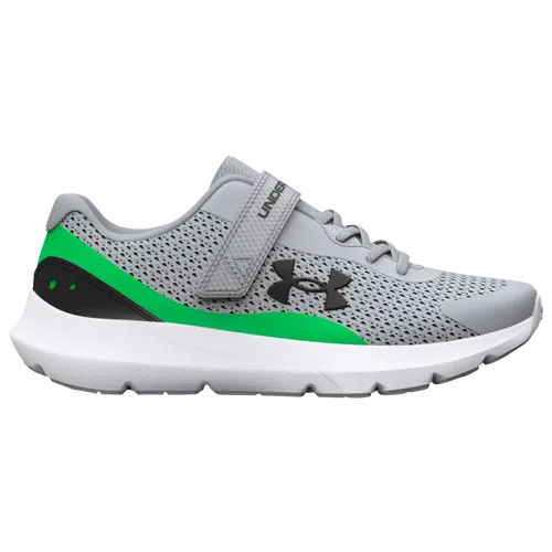 Under Armour Boys Under Armour Surge 3 - Boys' Preschool Running Shoes Mod Gray/Green Screen/Black Size 1.0