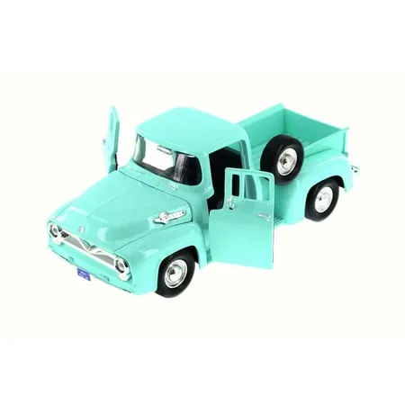 1955 Ford F-100 Pick Up truck Green/Turquoise - Motor Max 79341WB - 1/24 Scale Diecast Model Toy Car