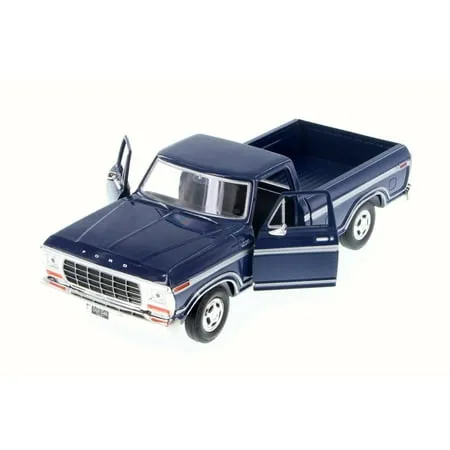 1979 Ford F-150 Custom Pick-Up Blue - Motor Max 79346 - 1/24 Scale Diecast Model Toy Car (Brand New but NO BOX)