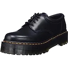 Dr. Martens Unisex 8053 Quad Platform Shoes, Black Polished Smooth