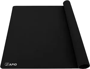 Sapid Extra Large Silicone Sheet for Crafts, Thick Silicone Jewelry Casting Mats, Nonstick Nonslip Silicon Mat for Epoxy Resin, Art Painting, Heat- Resistance Counter Mat (20"×27.9", Black)