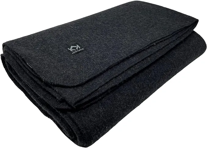 Arcturus Military Wool Blanket - Charcoal | 4.5 lbs (64" x 88")