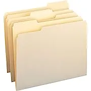 Amazon Basics Sturdy Manila File Folders, 1/3 Tabs in Assorted Positions for Filing, Legal Size, 8.5 x 14 Inch - Pack of 100