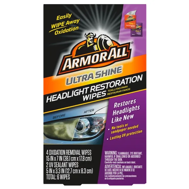 Armor All Ultra Shine Headlight Restoration Wipes (6 Count)