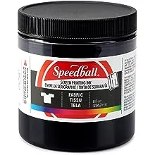 Speedball Fabric Screen Printing Ink, 8-Ounce, Black for T-Shirt and Silkscreen Printmaking