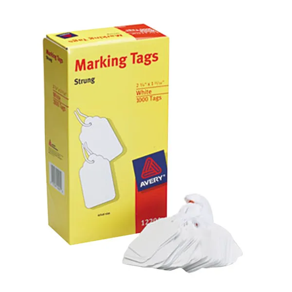 Avery® 12201 2 3/4" x 1 11/16" White Medium Weight Paper Marking Tag - 1000/Box