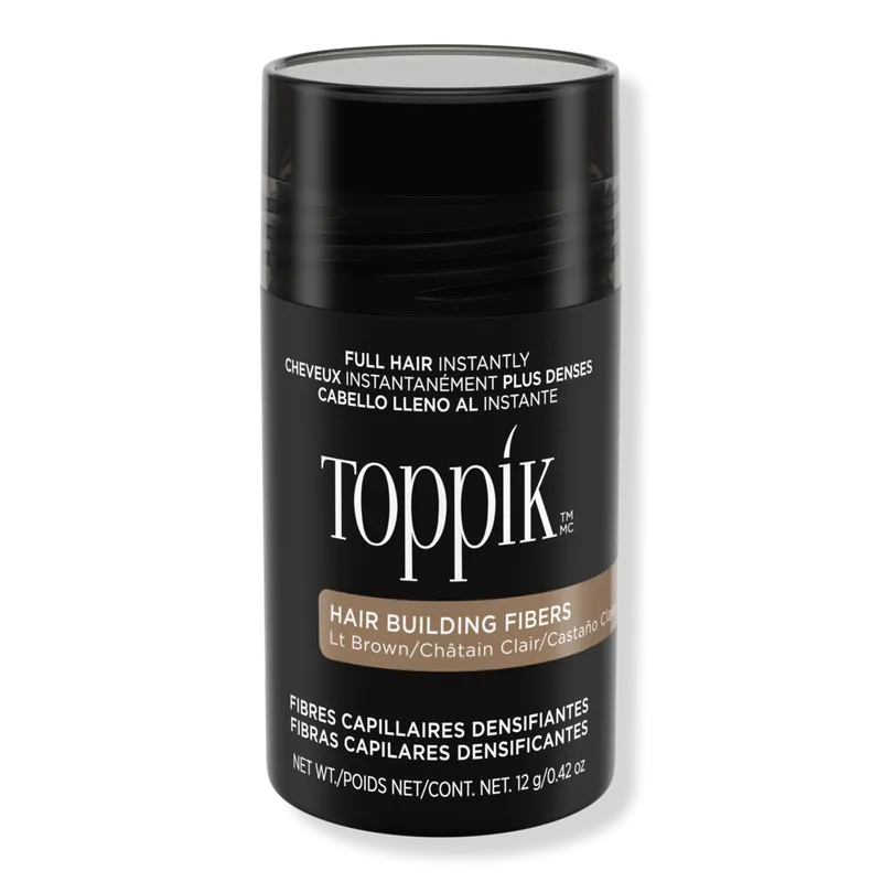 Toppik Hair Building Fibers, 12g Fill In Fine or Thinning Hair Instantly Thicker, Fuller Looking Hair 9 Shades for Men & Women