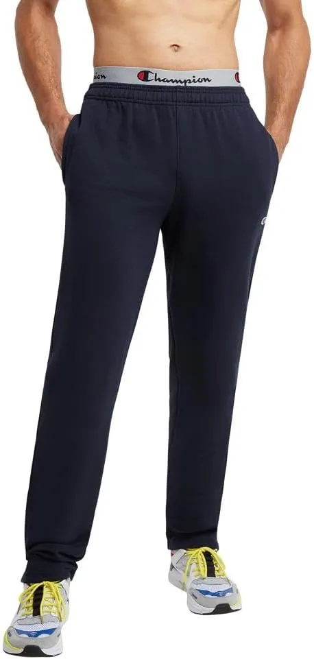 Champion Men's Powerblend Fleece Open Bottom Pants Navy / L