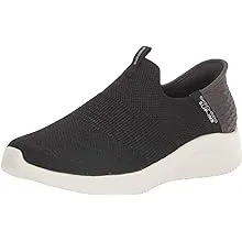 Skechers Sport Women's Women's Hands Free Slip Ins Ultra Flex 3.0 Smooth Step Sneaker, Black, 9 WideSkechers Sport Women's Women's Hands Free Slip Ins…