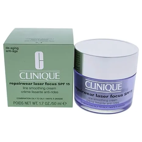 Clinique Repairwear Laser Focus Line Smoothing Cream Spf 15 - Combination Oily To Oily 1.7 Ounce