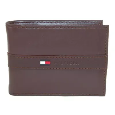 Tommy Hilfiger Men's Leather Ranger Passcase Bifold Wallet