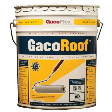 GacoRoof Silicone Roof Coating 5 Gallon White