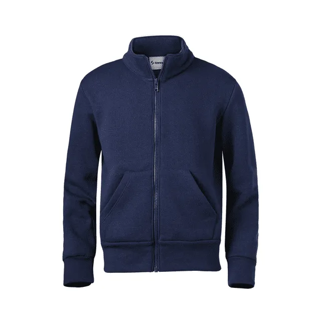 Soffe 9310M Adult Full Zip Mock Neck Sweatshirt - Navy - L