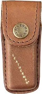 Leatherman Heritage Holster in Braun – Größe XS – Für das Modell Micra – Aus Leder, mit Druckknopf-Verschluss und Leatherman-Schriftzug