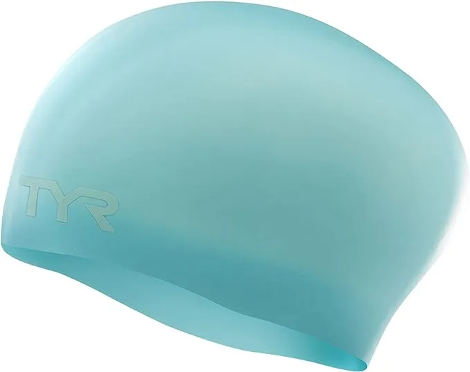 Adult Long Hair Silicone Swim Cap, Light Blue, one SizeAdult Long Hair Silicone Swim Cap, Light Blue, one Size