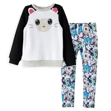 Kids Baby Gabby's Dollhouse Raglan Sweatshirt & Leggings Set