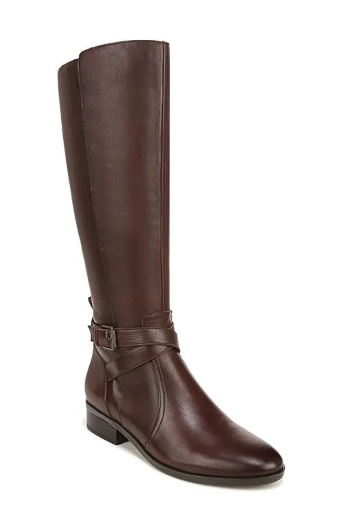 Naturalizer Rena Knee High Riding Boot in Chocolate Brown Leather at Nordstrom, Size 12 Regular Calf