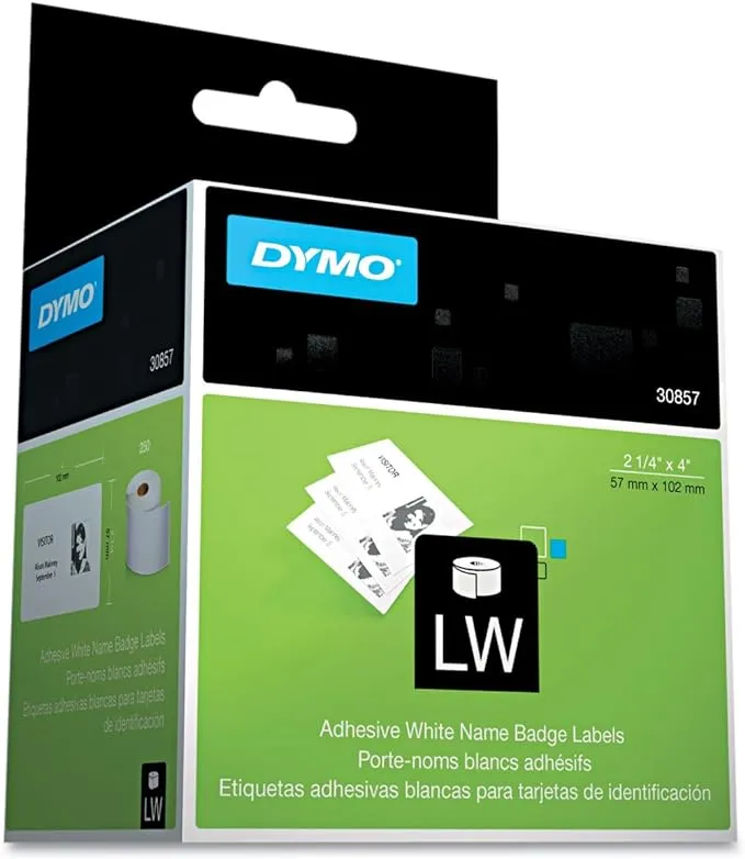 Dymo 30857 White Name Badge Adhesive