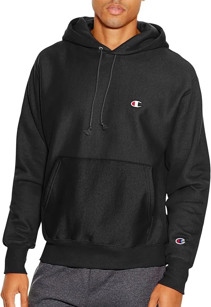 Champion Reverse Weave Team Pullover Hoodie - Black, Men's, Size: XS