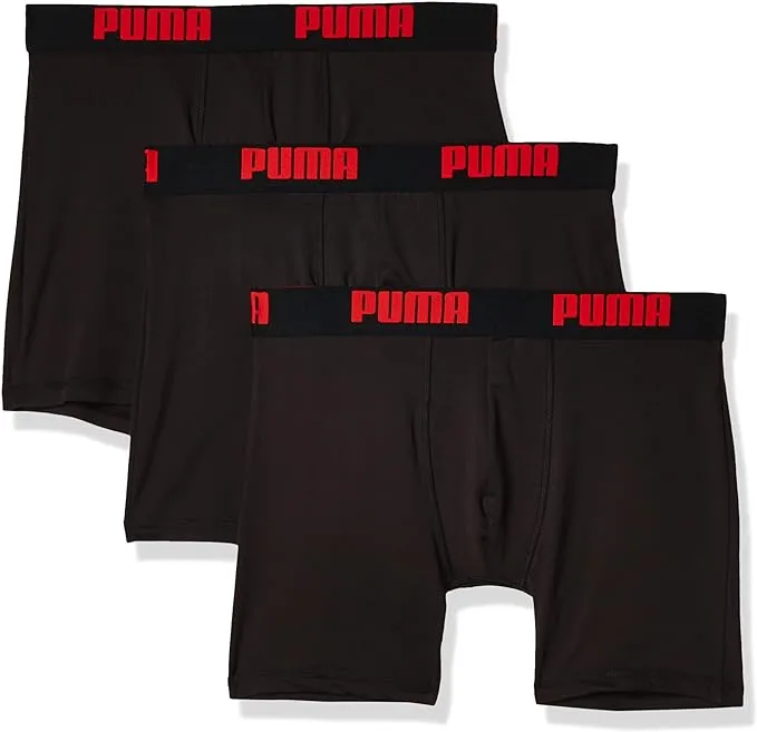 Puma Men's 3 Pack Performance Boxer Briefs