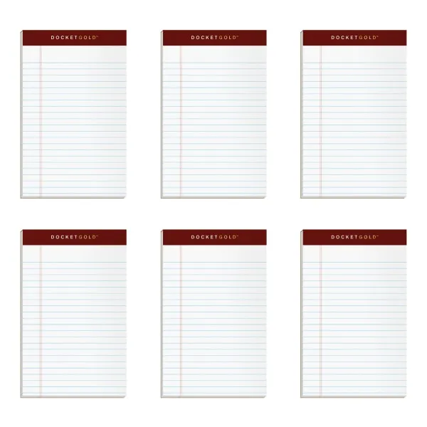 TOPS Docket Gold Writing Pads 5" x 8