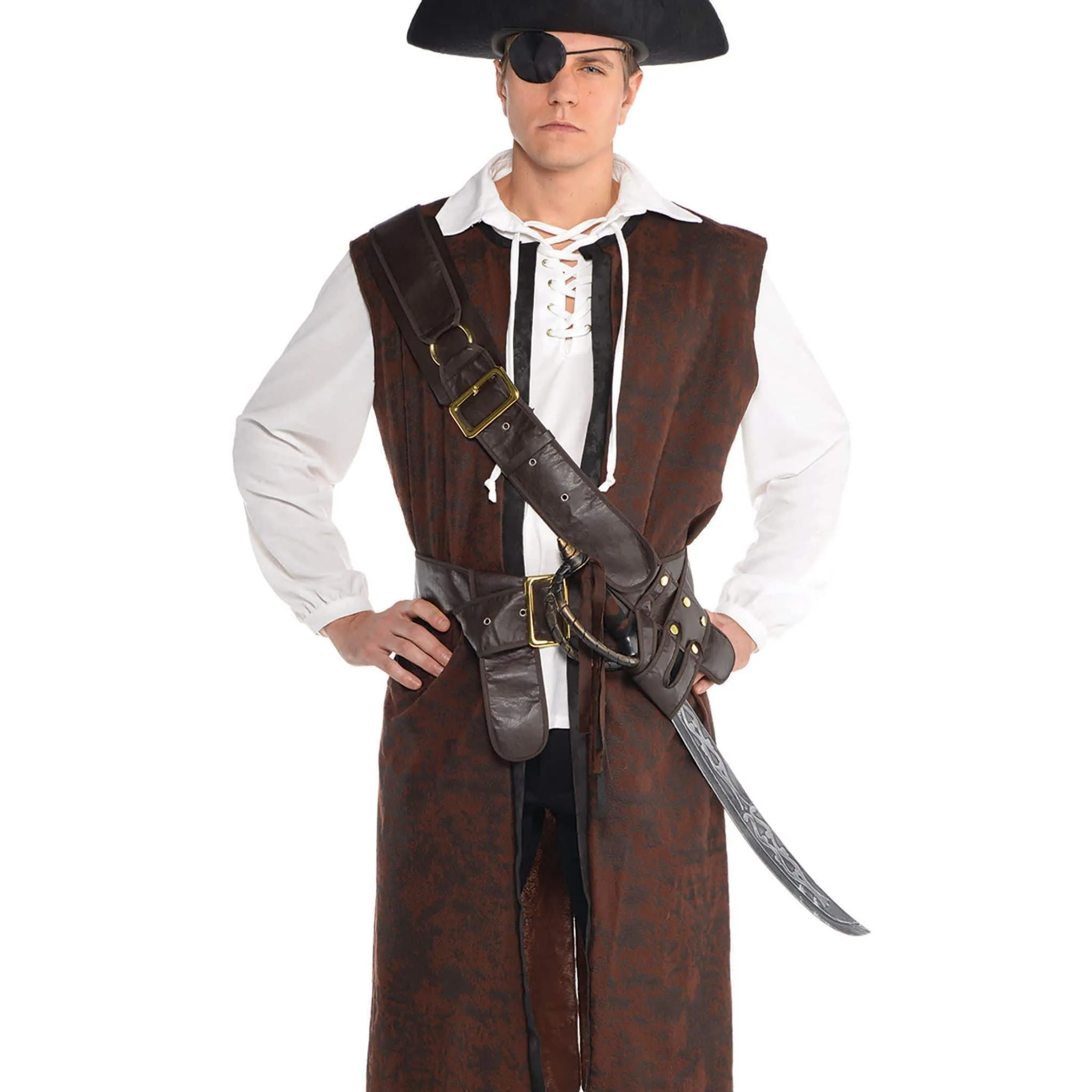 AMSCAN Pirate Bandolier Belt Halloween Costume Accessory for Adults, One Size