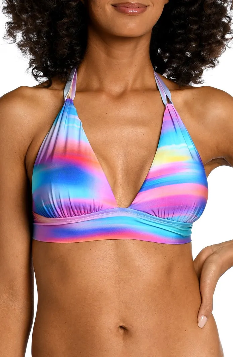 La Blanca Sunset Soft Band Bikini Top Stripe / Multi