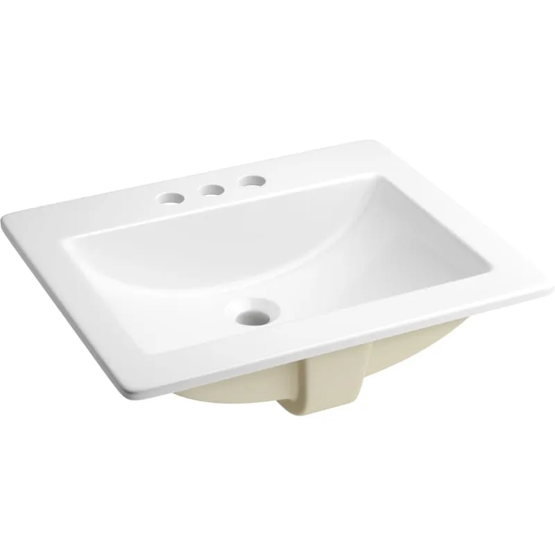 PROFLO Pf21184 Hoffman 24-1/4 inch Rectangular Vitreous China Drop in Bathroom ...