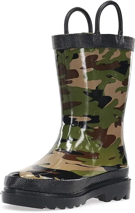 Western Chief Toddler Boys' Camo Rain Boots - Green 10