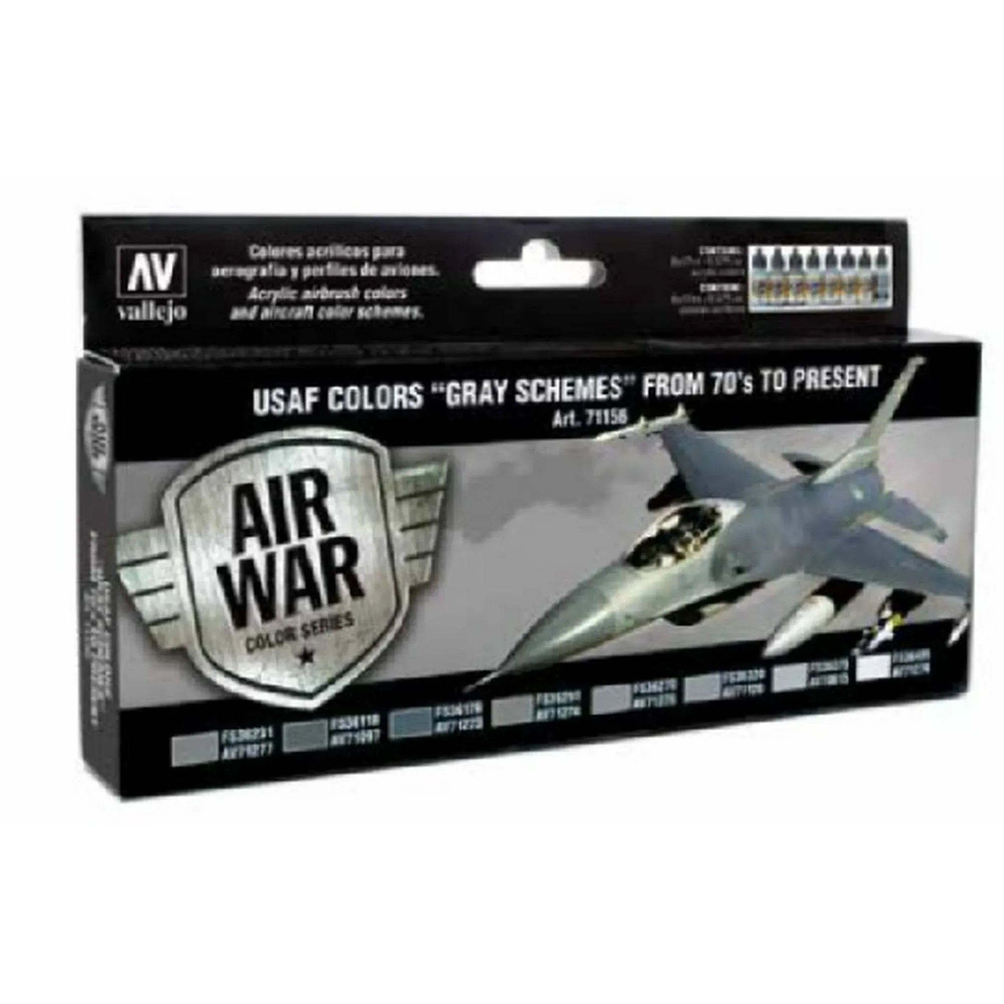 Vallejo Model Air 8 airbrush paints Modern USAF Aggessor Aircraft pt2 VAL71617