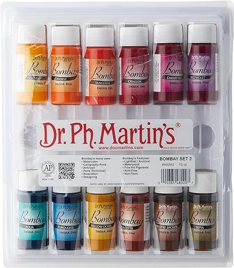 Dr. P.H. MARTIN'S Number 2 Bombay India Ink Set