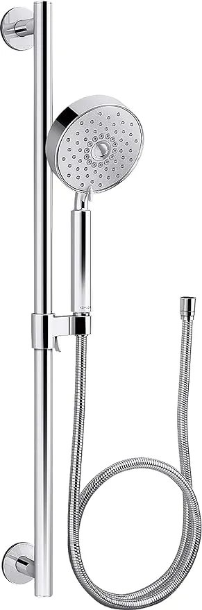 Kohler K-22178-G-CP Polished Chrome Purist 1.75 GPM Multifunction Handshower Kit with Katalyst Air-Induction Technology