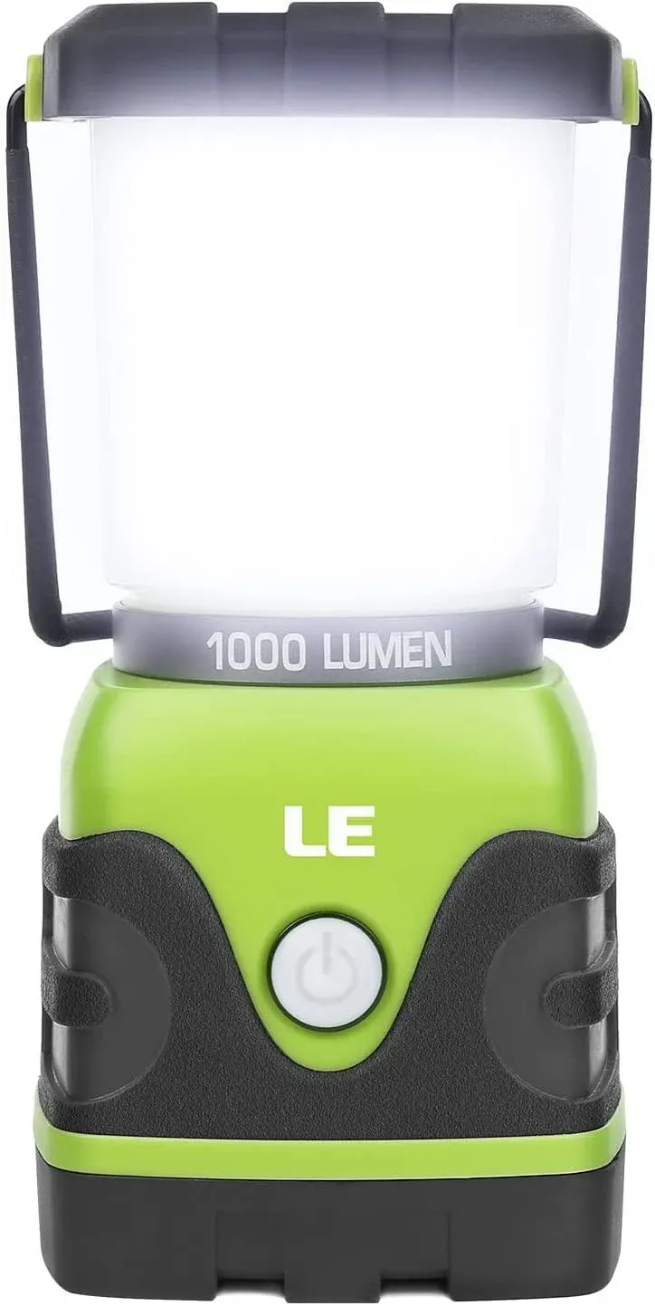 Le LED Camping Lantern, Battery Powered LED with 1000lm, 4 Light Modes