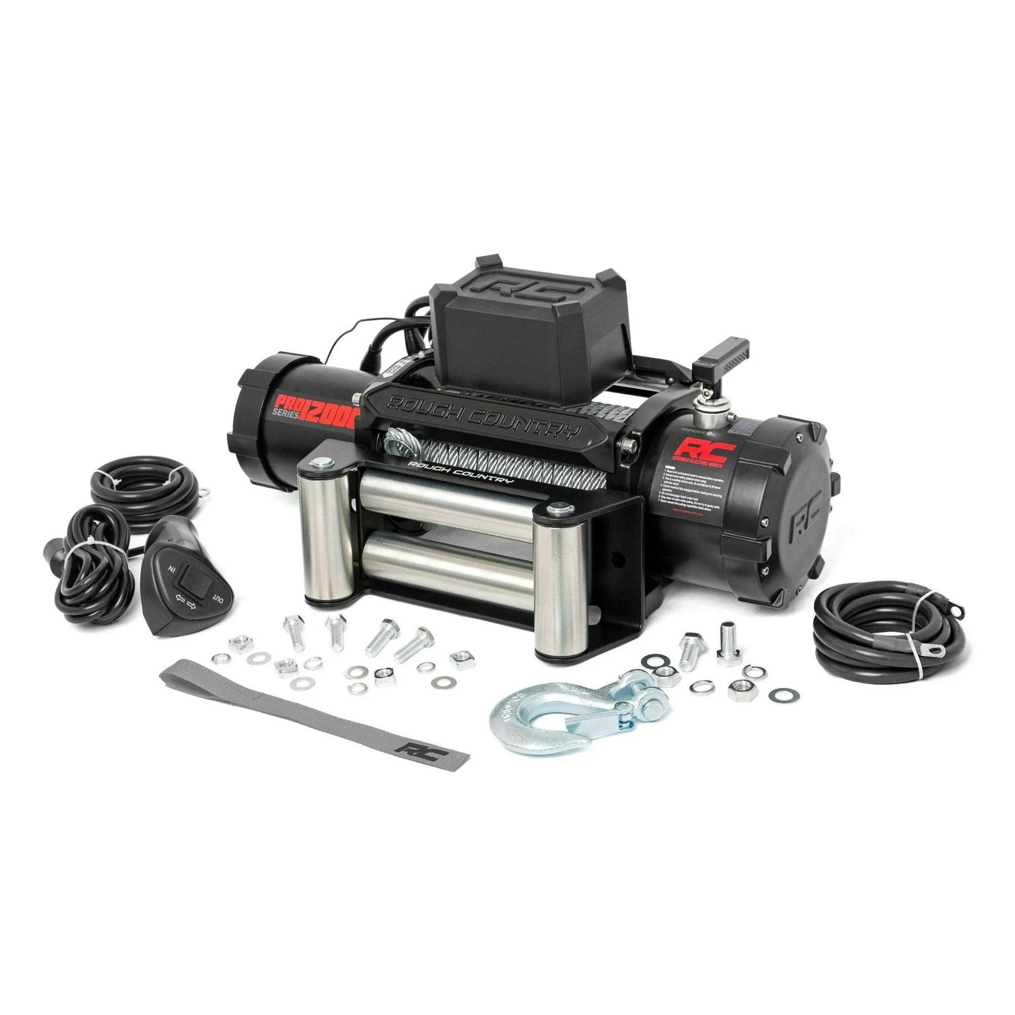 Rough Country (PRO12000) 12000-Lb Pro Series Winch | Steel Cable