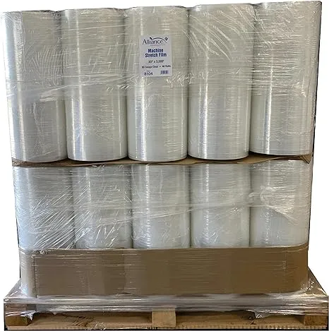 Alliance Stretch Film Machine Bundling - Clear, 20" x 5000ft, 80 Gauge, 46 Roll Pallet, Industrial Heavy Duty Shrink Wrap for Packing, Shipping, Pallet and Moving Supplies