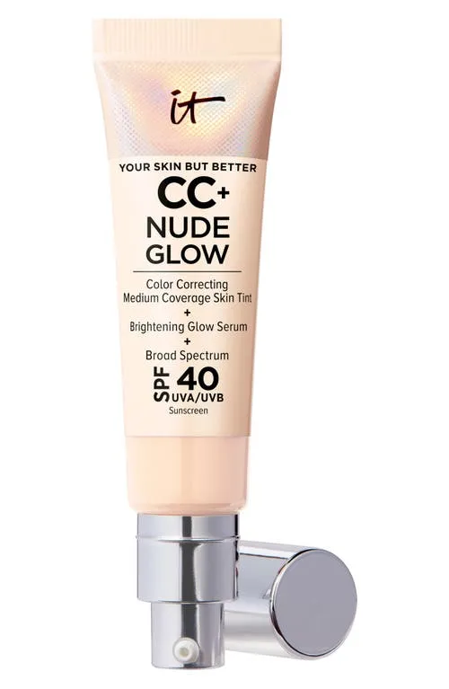 It Cosmetics Cc+ Nude Glow Lightweight Foundation + Glow Serum with SPF 40 - Light