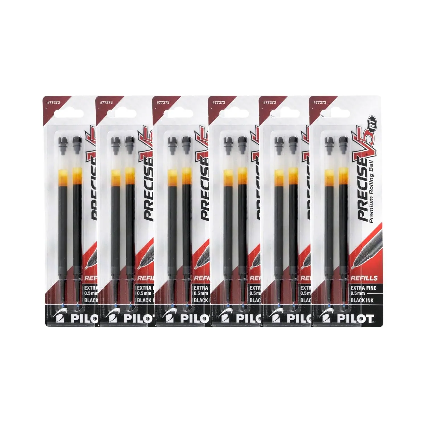 Pilot Precise V5 RT Liquid Ink Retractable Rollerball Pen Refills, 0.5mm, Extra