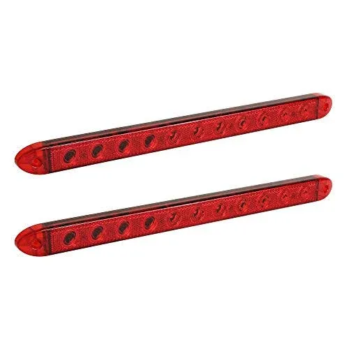 2pc 16 11 Red LED Trailer Light Bar DOT Compliant IP65 Waterproof Park/Brak