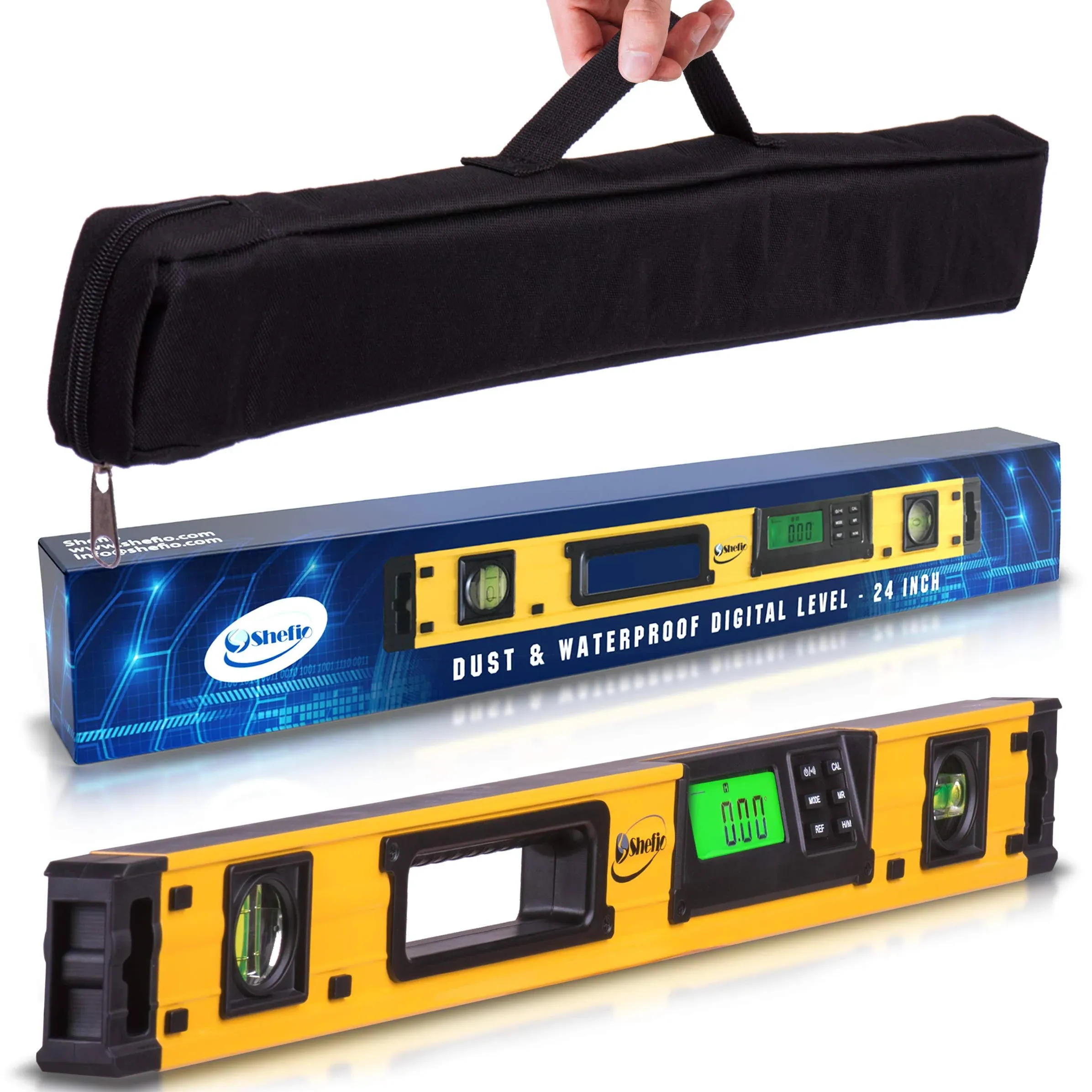 24-Inch Digital Magnetic Level- IP54 Dust and Waterproof Electronic Smart Tool