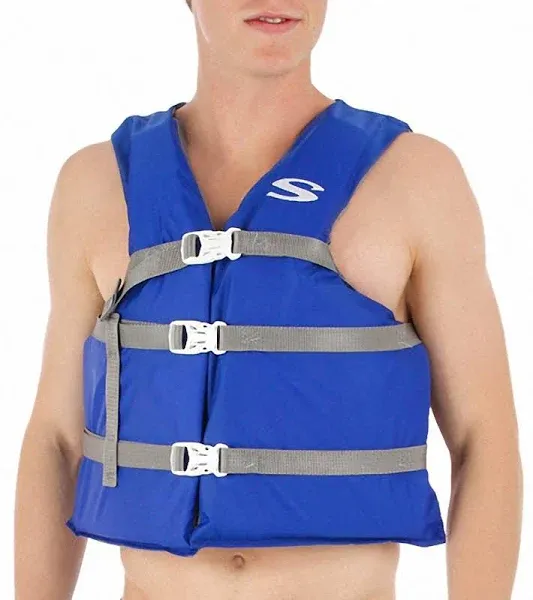 Stearns Adult Classic Series Life Vest, USCG Approved Type III Life Jacket with Standard & Oversized Fits, Great for Boating, Swimming, Watersports, & More