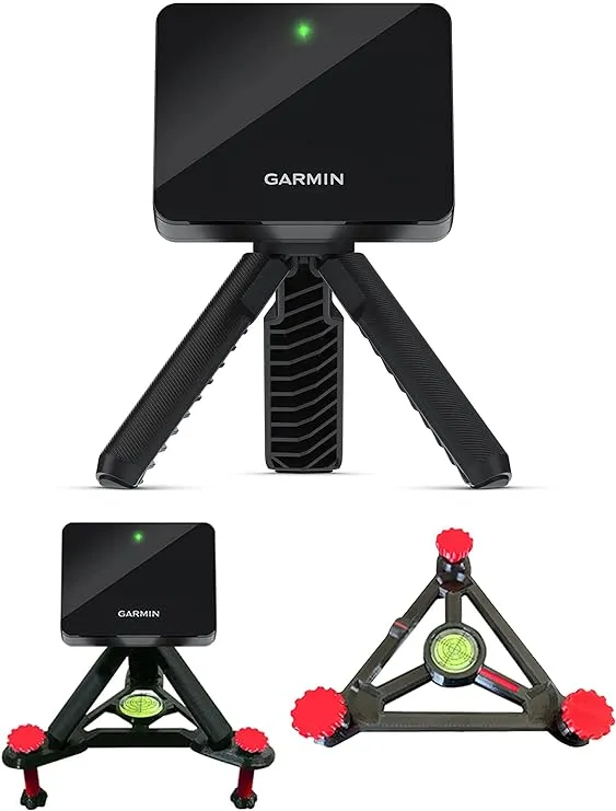 Garmin Approach R10 Portable Golf Launch Monitor & Simulator with PlayBetter Alignment Stand Bundle - Great for Home, Outdoor & Indoor, Projector Compatible, Software Accuracy Upgraded