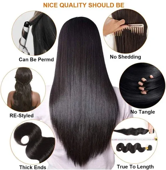 Body Wave 100% Unprocessed Raw Human Hair Bundles 12A (22)